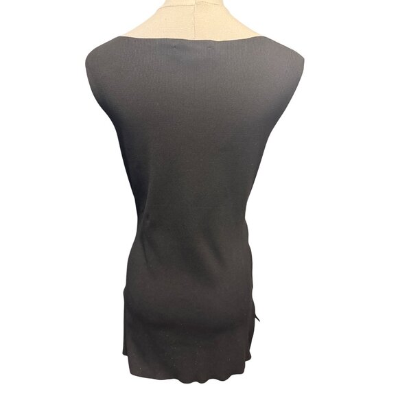 2/$30 Zara Small Knit Black Sleeveless Tunic Waist Tie - Picture 9 of 13